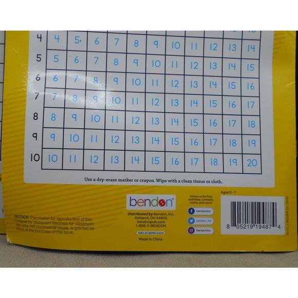 Wipe-Clean Workbook Addition Grade 1 Books Bendon Publishing Lot of 2 - Picture 9 of 9